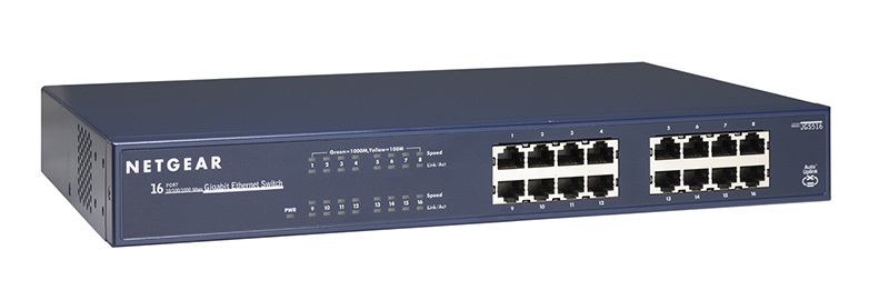 16 Port Netgear Gigabit Network Switch - Rack mount
