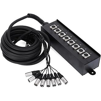 XLR3 Loom 8 way - Tails to Stagebox - 15m