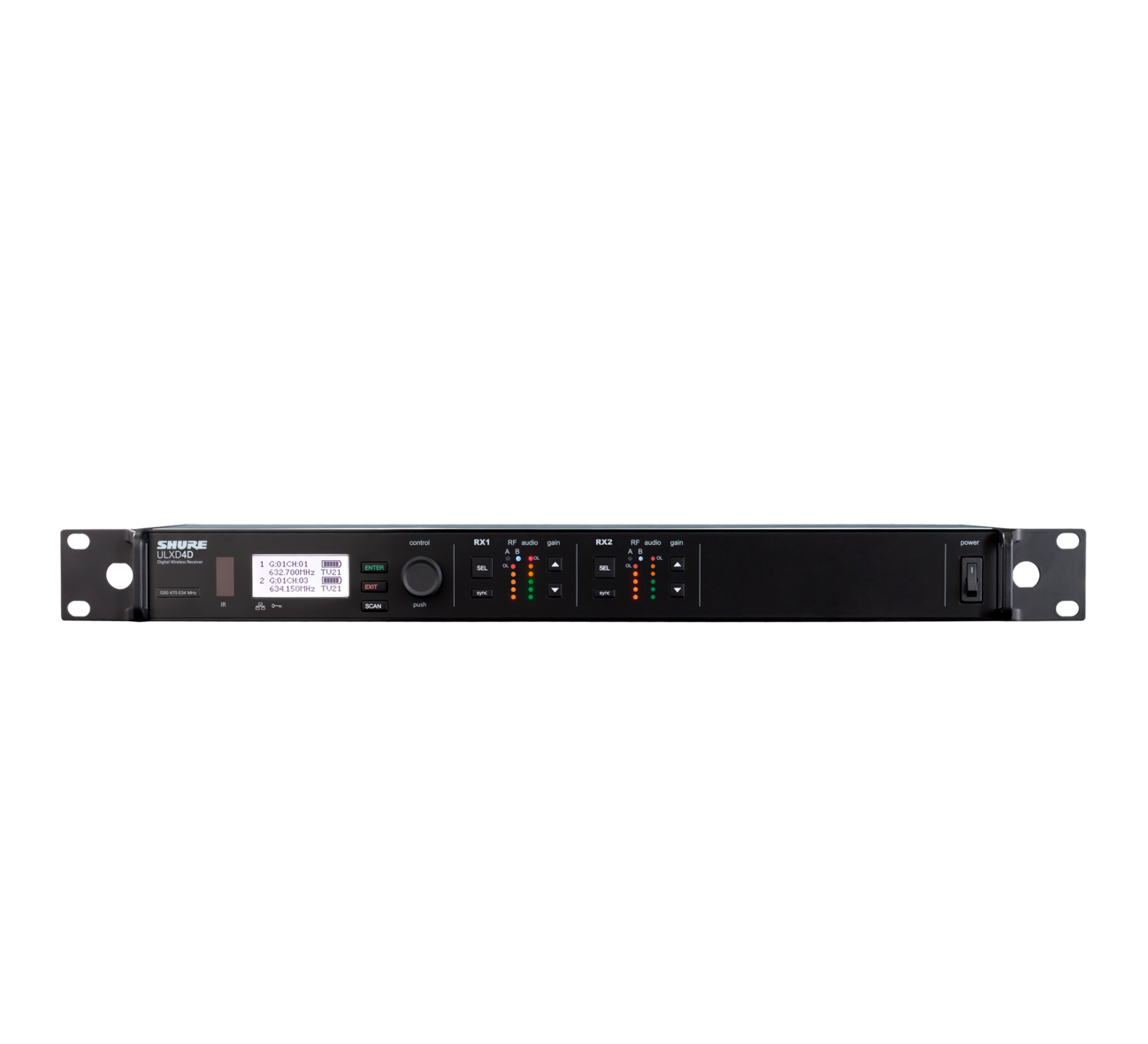 Shure ULXD Dual Receiver - K51 (606-670MHz)