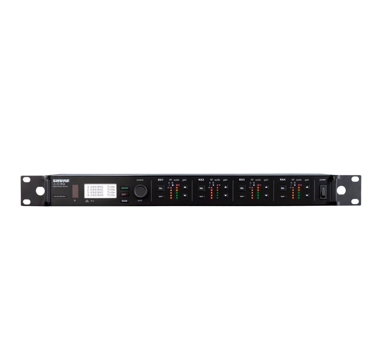 Shure ULXD Quad Receiver - K51 (606-670MHz)