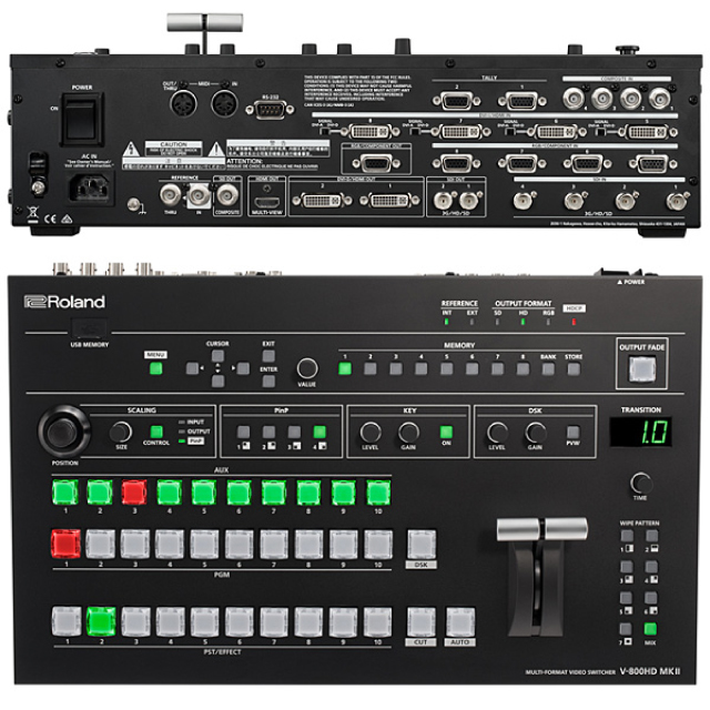 Roland V-800HD MKII Switcher c/w Preview Monitor