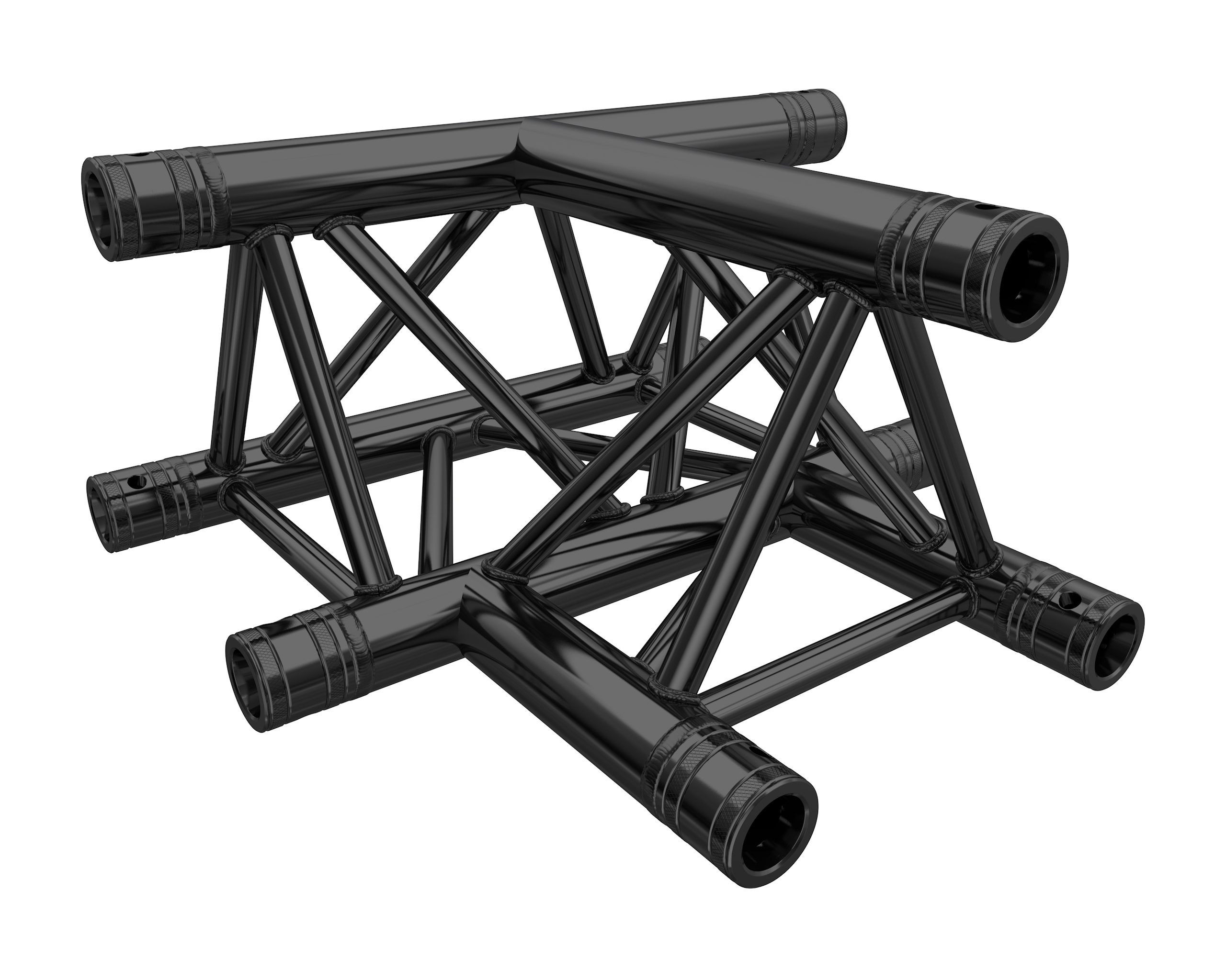 Milos ATB36 Truss 3-Way Corner T-Piece Apex Down **Black**