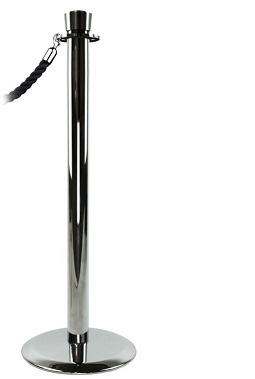 Rope and Post - Chrome Post - Crown Top